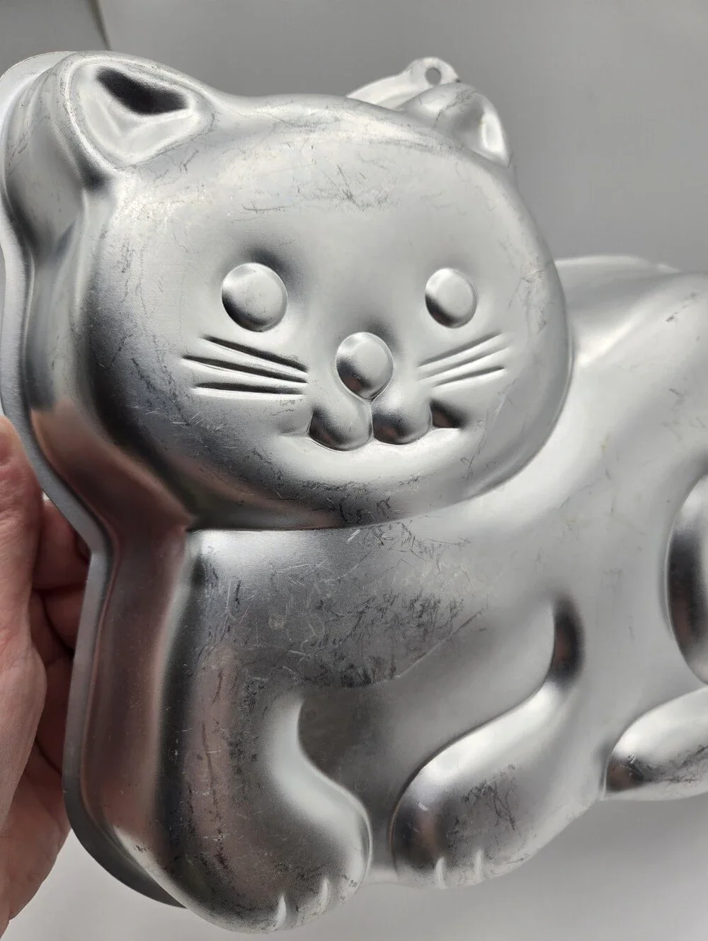 Vintage Wilton 1989 Cutie Cat Aluminum Cake Pan With Insert